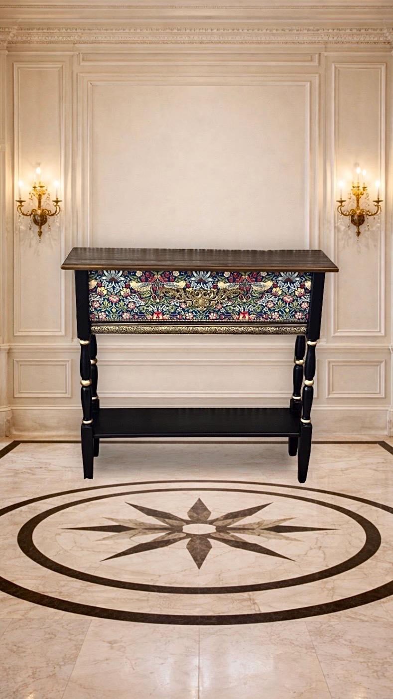 William Morris Inspired Console Table | Hand Painted Botanical Entry ...