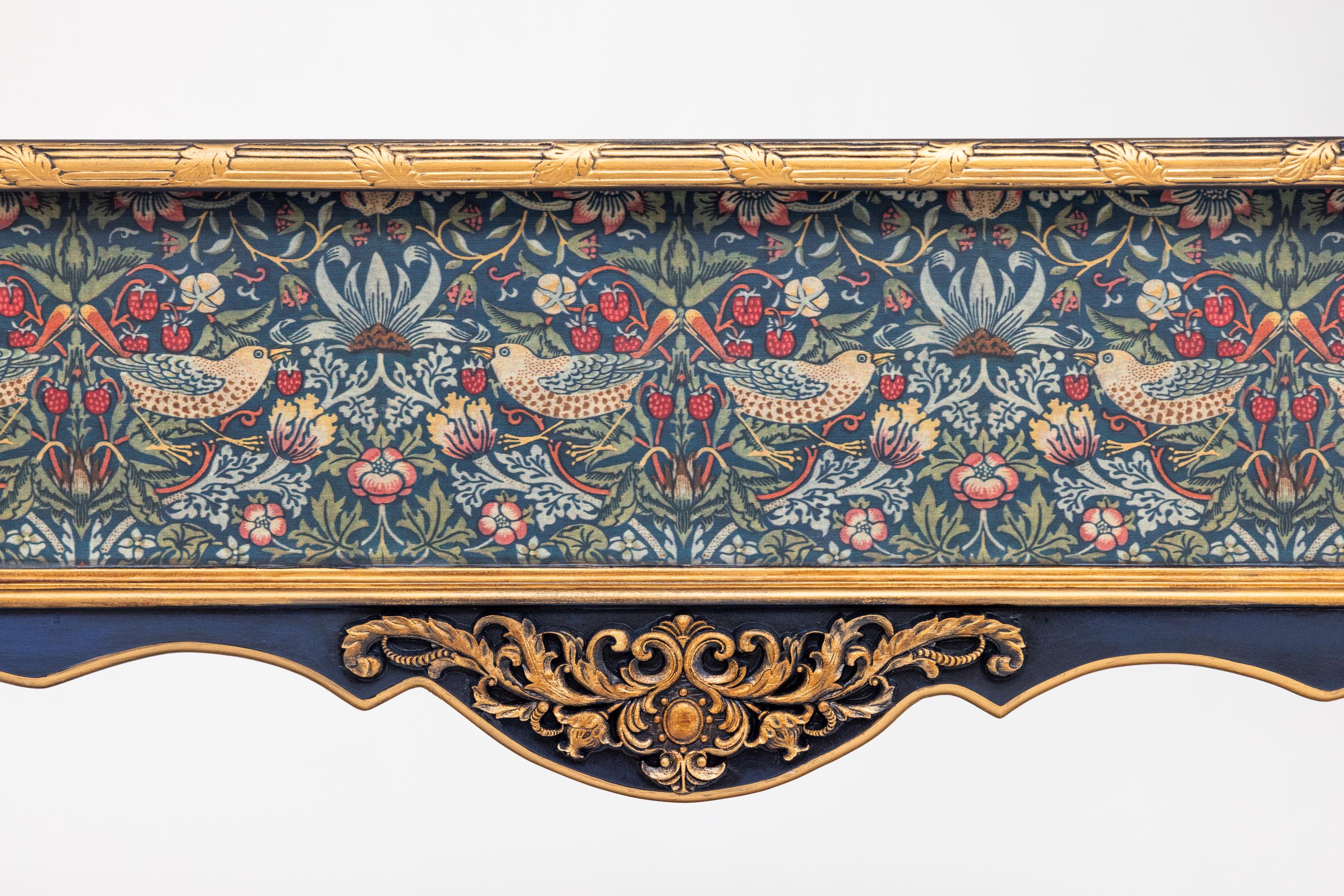 William Morris Inspired Console Table | Hand Painted Botanical Entry ...