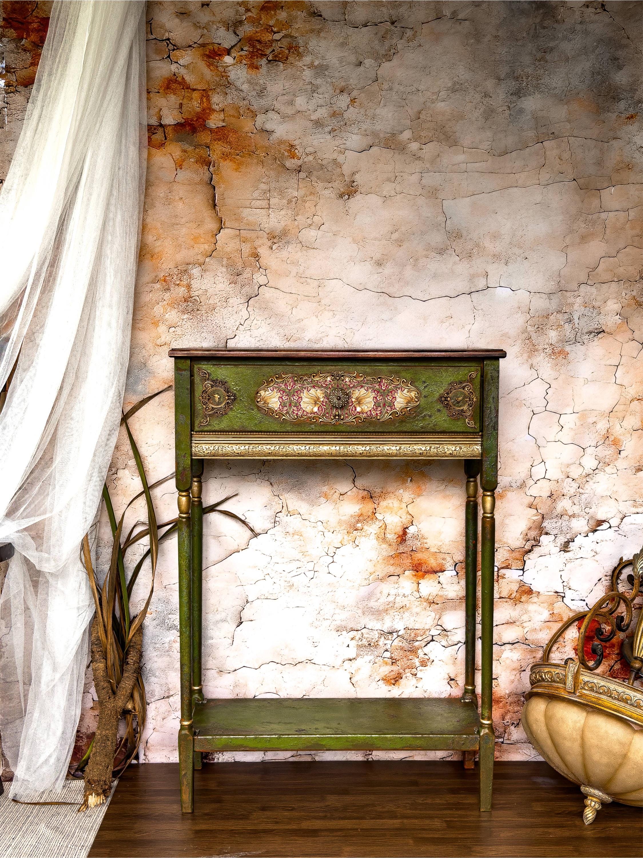 William Morris Inspired Console Table | Hand Painted Botanical Entry ...