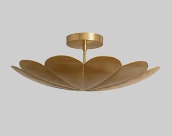 Lámpara colgante de cúpula de latón moderna de mediados de siglo, lámpara de araña Stilnovo