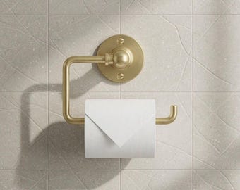 Porte-papier toilette minimaliste doré Luminaire de salle de bain en laiton massif Décoration de salle de bain moderne