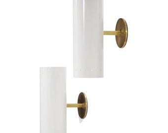Applique murale Mid-Century en laiton, Italie - Lampe de toilette moderne