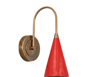 Luminaire mural articulé moderne Mid-Century en laiton antique massif Spoutnik Stilnovo