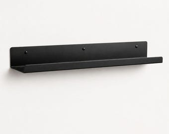 Étagère murale en métal flottant minimaliste en laiton noir Étagère de salle de bain moderne Organisateur d'entrée Rangement de cuisine