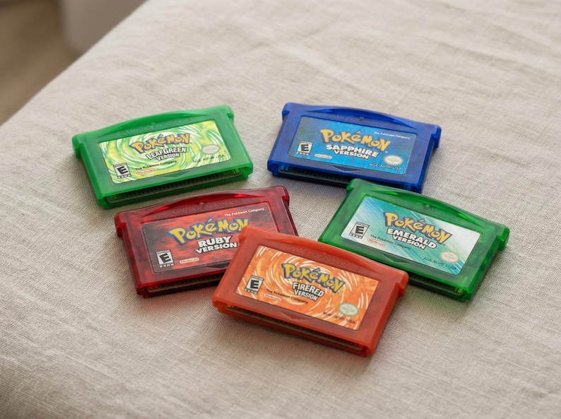 Retro Game Cartridge Set of 5 for GBA, Colorful Handheld Game Cards, Classic Style Gaming Collection, Nostalgic Gamer Gift, Vintage Game Set image 5