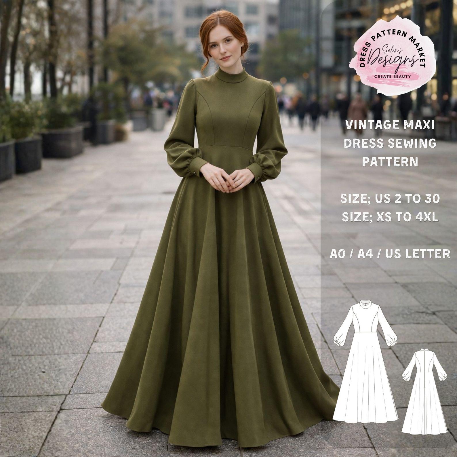 Vintage Maxi Dress - Etsy