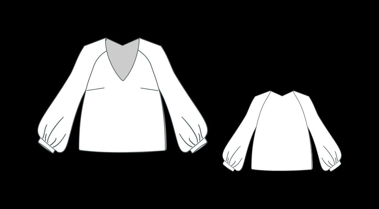 Muslin Blouse Sewing Pattern, Loose Fit Peasant Top, Boho V Neck ...