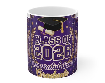 Class of 2026 Graduation Coffee Mug | Graduate Gift | 11oz Ceramic