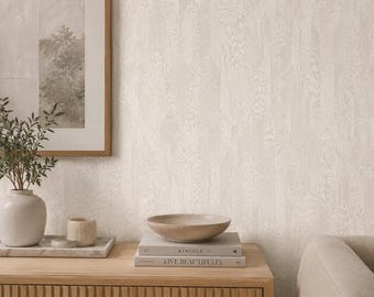 Cream Textured Wallpaper: Elegant Linen Effect – Warm Neutral Home Decor, Non-Woven Material, Easy Installation
