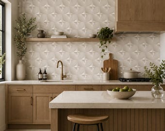 Gray Geometric Wallpaper | Modern Non-Woven Wallpaper | Abstract Geometric Wall Covering | Textured Gray Wallpaper
