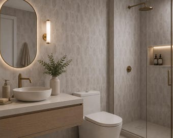 Dark Beige Geometric Wallpaper | Modern Abstract Non-Woven Wall Covering
