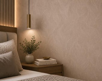 Rose Wavy Wallpaper | Modern Non-Woven Wall Covering | Elegant Wave Pattern Wallpaper