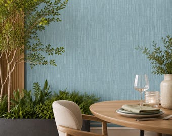 Textured Sage Green Wallpaper | Modern Non-Woven Wallcovering | Subtle Linear Pattern Wallpaper | Contemporary Green Home Decor
