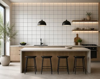 Black & White Grid Non-Woven Wallpaper | Modern Checkered Wall Covering | Minimalist Geometric Wallpaper for Contemporary Interiors