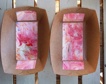 Marbled Kraft Paper Tray, 6.5" X 5", Set of Two