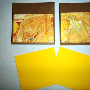 Hand Marbled Envelopes with Color Coordinated tags, gift wrap, favors, message cards, thank you cards,