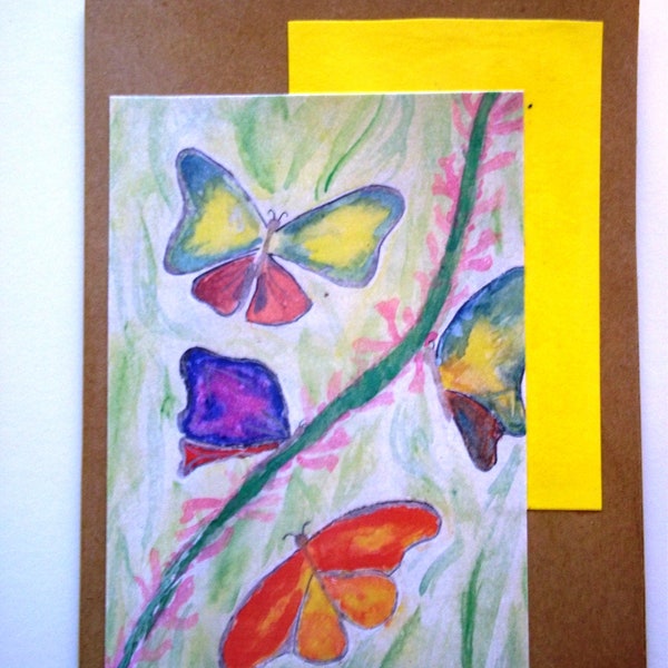 Cursillo blank notecards, set of 6, Butterfly notecards