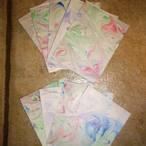 Marbré d’ensemble de projet vie cartes, ATC, de 9, 3 "X 4", one-of-a-kind ensemble