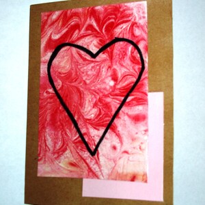 À la main marbré blanc carte de Saint Valentin avec des invites, one-of-a-kind desgin, cartes d’amour, petits mots