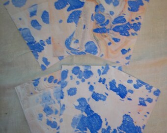 Marbled Project Life Cards, ATC, set of 6, 3" X 4", one-of-a-kind set