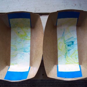 Marbled Paper Tray, 6.5&quot; X 5&quot;, Set of two