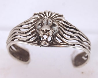 Wait Brass Lion cuff bracelet.