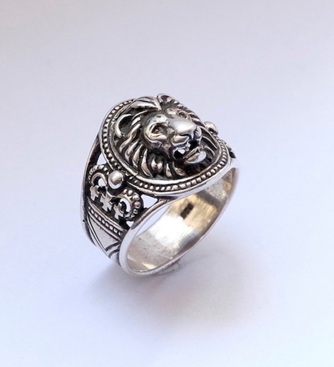 Heavy Solid Sterling Silver 925 Lion Head Biker Ring – Handmade, Huge Statement Piece (Bulgaria)