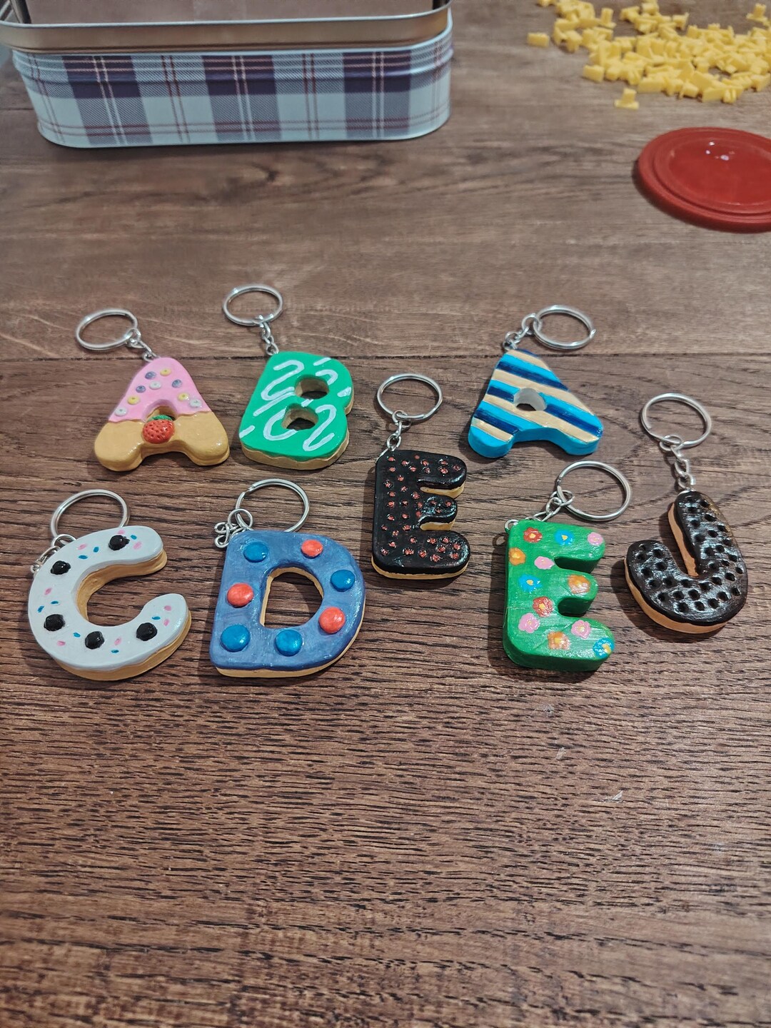 Random Keychain Alphabet A - Z Keychains. Choose Your Letter/s. Random Designs ...