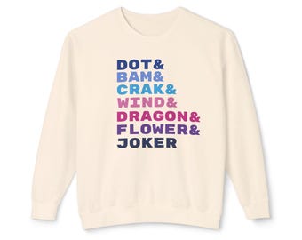 Mahjong Suits Crewneck Sweatshirt, Dot Bam Crak Wind Dragon Flower Joker Graphic Tee