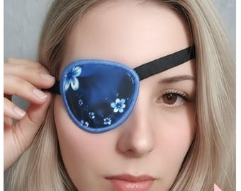 Unisex eye patch for adults and teenagers with rhinestones and glitter. Strabismus and lazy eye