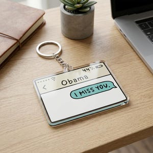 Textnachricht Schlüsselbund, lustiger Telefonbildschirm-Schlüsselanhänger, ästhetischer Zitatanhänger, Geschenk für Freund, Nachrichtenblase-Accessoire, Neuheitsgeschenk