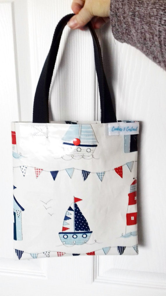 small oilcloth tote bags