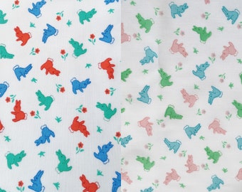 Cotton Fabric - Nursery Fabric - Bunnies Theme