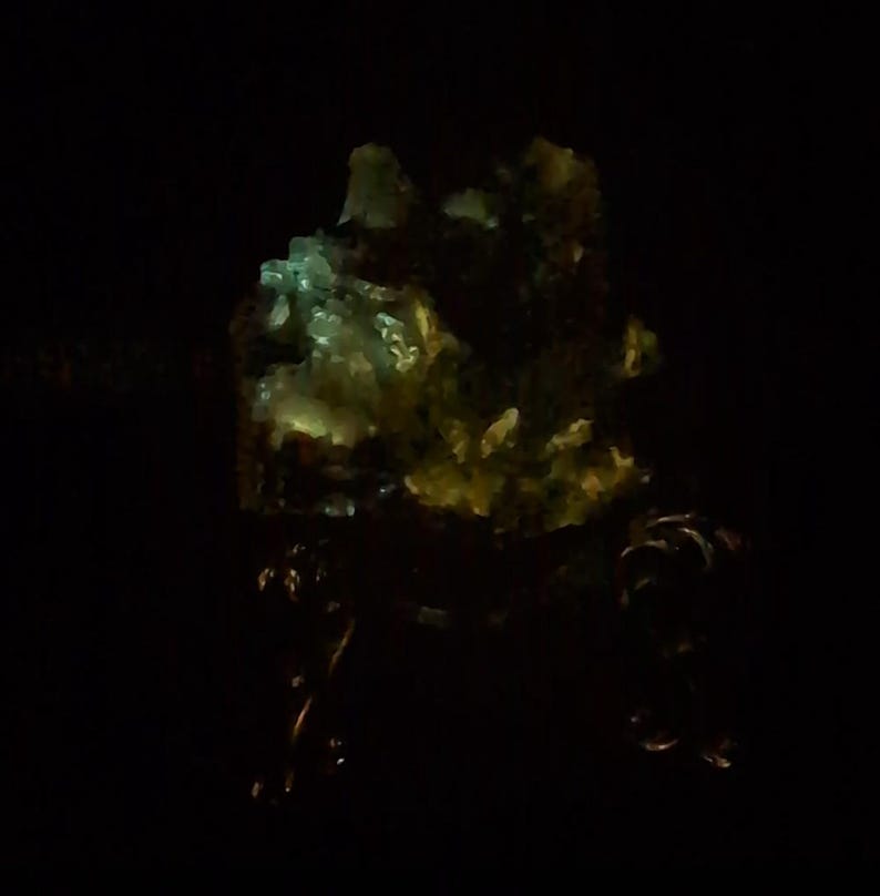 UV Reactive Fluorite & Creedite Crystal – Phosphorescent Mineral Specimen, Glowing Crystal, Collector Piece, 111g image 10