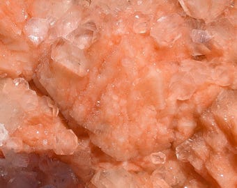 Sugary Pink Stilbite with Clear Apophyllite | Large Natural Zeolite Display Specimen | 2.1kg | India