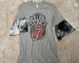 Handmade Rolling Stones Womens ruffled tshirt
