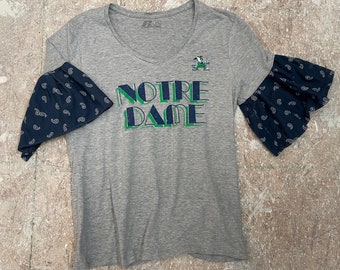 Handmade Notre Dame Womens ruffled tshirt (can be customized See description)