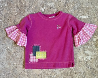 Toddler girls handmade 4T ruffled sweatshirt