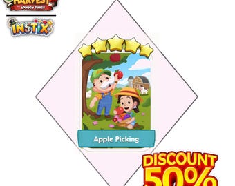 Apple Picking - Stickers 5 Star - Happy Harvest - Monopoly_Go - New Album  - Fast Sending
