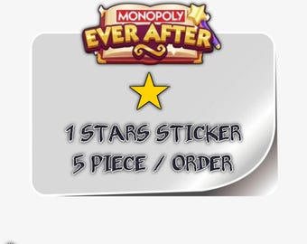 Stickers 1 Stars - Monopoly_Go - Ever After Album - 5 Piece / Oder - Fast Sending