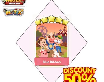 Blue Ribbon - Stickers 5 Star - Happy Harvest - Monopoly_Go - New Album  - Fast Sending
