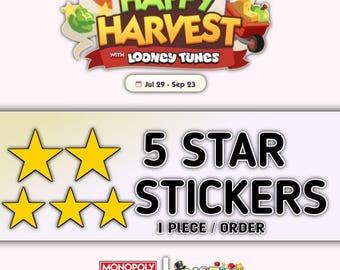Monopoly_Go - 5 Star Stickers - New Allbum - Happy Harvest - Fast Sending !!