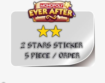 Stickers 2 Stars - Monopoly_Go - Ever After Album - 5 Piece / Order - Fast Sending