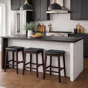 Faux Brick Wall Tiles White – 3D Gypsum Brick Veneer, Brick Wall Panels, Accent Wall Decor, Interior Wall Cladding (20 pcs)