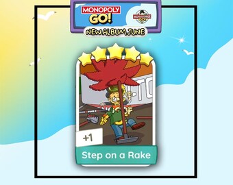Step on a Rake - Monopoly_Go 5 Star Sticker NEW Album June