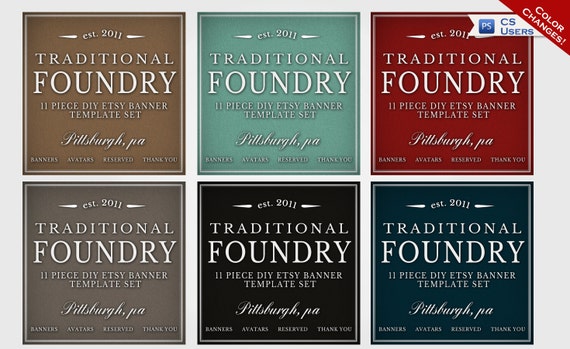 Custom Etsy Banner And Avatar Design Set 11 Piece Foundry Etsy