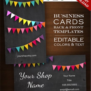 2-Sided Mellow Yellow DIY Template Business Card Set Clean Minimalist Simple Classic Geometric mly Custom Business Card Design Set
