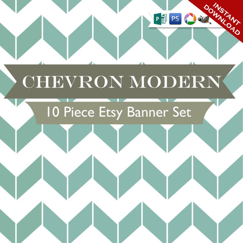 Custom Etsy Banner And Avatar Design Set 11 Piece Modern Etsy