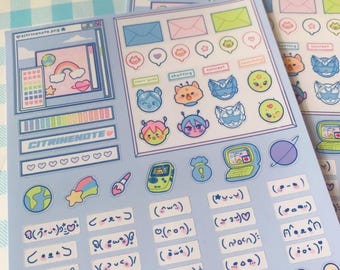 100+ Webcore Galaxy Deco Sticker anime mecha ai Collection