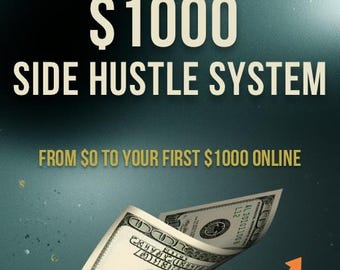 1000 Side Hustle Planner    30 Day Business Plan Digital Product    Workbook Passive Income Planner